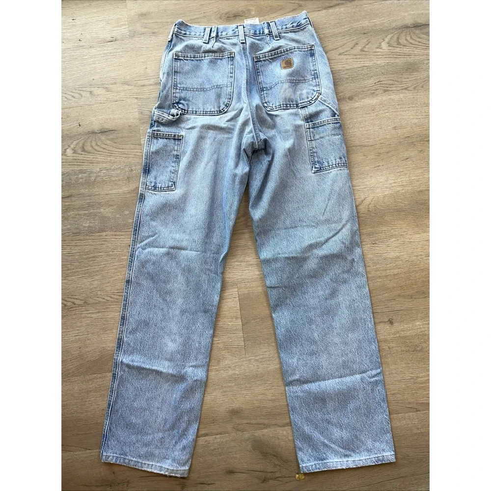 Carhartt B237 STW Dungaree Denim Carpenter Jeans 32x33 Y2K 100% Cotton Workwear